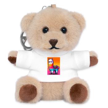 Alpaca - Teddy Keyring - white - Front