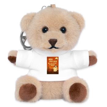 Spukkuh Halloween: MuH oder Buh - Teddy Schlüsselanhänger - Weiß - Vorne
