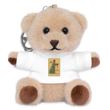 Die Jahreszeit: Der Grund, Vintage-Weihnachtschristlich. - Teddy Schlüsselanhänger - Weiß - Vorne