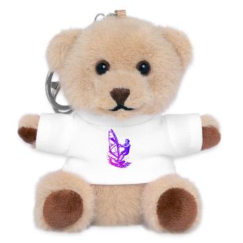Clean Windsurfing Artwork for Windsurf - Teddy Keyring - white - Front