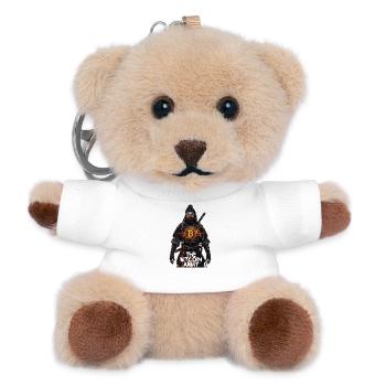 Bitcoin Bazooka - The Bitcoin Army - Samurai 01 - Teddy Keyring - white - Front