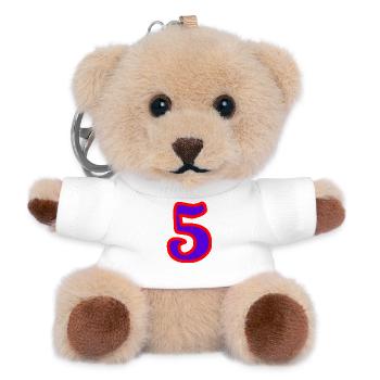 JAHRESTAG. ALLES GUTE ZUM GEBURTSTAG. ALLES GUTE ZUM GEBURTSTAG. - Teddy Schlüsselanhänger - Weiß - Vorne