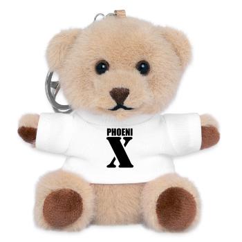 Phoenix – First Name Design | Minimal Typography - Teddy Schlüsselanhänger - Weiß - Vorne