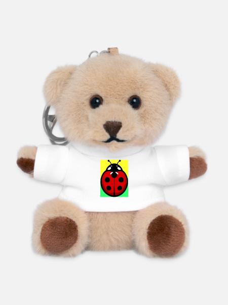 ladybird - Teddy Keyring - white