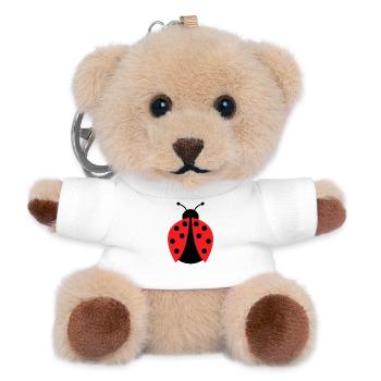 ladybug - Teddy Keyring - white - Front