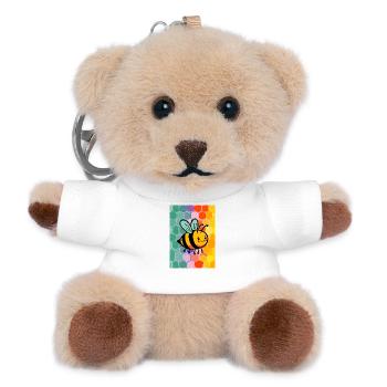 bee - Teddy Keyring - white - Front