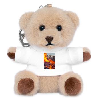 Feuer & Flamme Osterfeuer Poster - Teddy Schlüsselanhänger - Weiß - Vorne