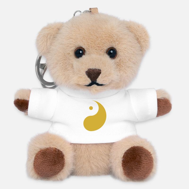 Yang Gold - Teddy Keyring - white