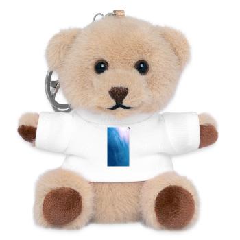 Cross of contrails in the sky - Teddy Keyring - white - Front