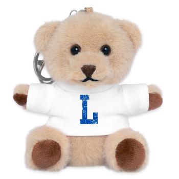Letter l sport retro - Teddy Keyring - white - Front