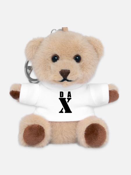 Dax – First Name Design | Minimal Typography - Teddy Keyring - white