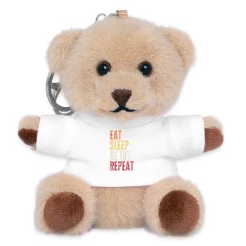 Eat Sleep Be Ivy Repeat Retro Name - Teddy Keyring - white - Front