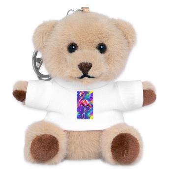 flamingo - Teddy Keyring - white - Front