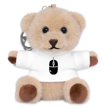 Mouse Computer Computer Mouse Gift - Teddy Keyring - white - Front