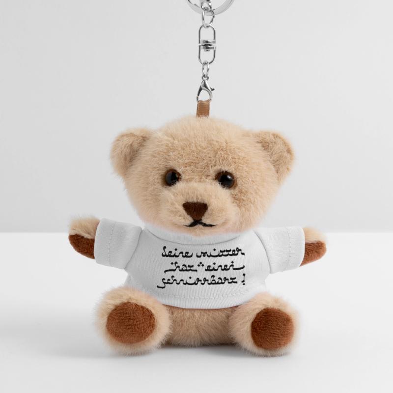 Deine mutter hat einen schnurrbart! Teddy Schlüsselanhänger