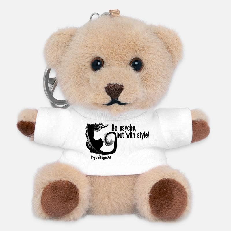 Psycho style - Teddy Keyring - white