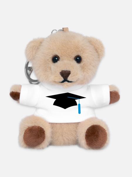 graduation - Porte-clés ourson - blanc