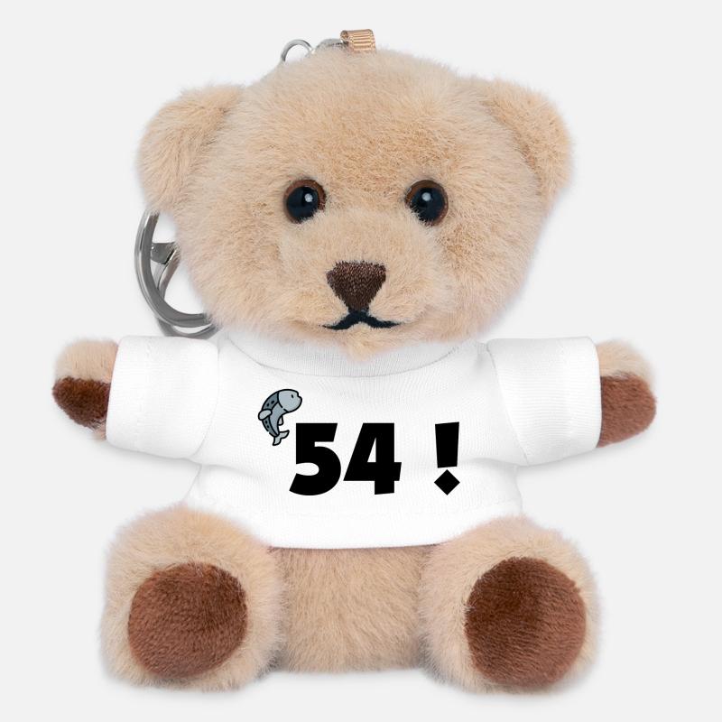 54 ! - Porte-clés ourson - blanc