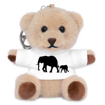 Elefanten - Teddy Schlüsselanhänger - Weiß - Vorne