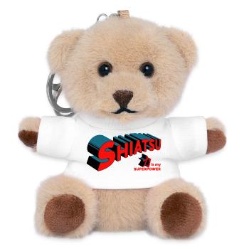 Shiatsu is my Superpower Shiatsu Superkraft - Teddy Schlüsselanhänger - Weiß - Vorne