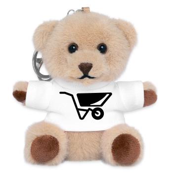 Schubkarre - Teddy Schlüsselanhänger - Weiß - Vorne