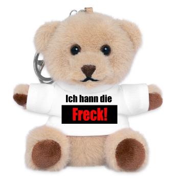 Saarländisch Dialekt T-shirt Saarland Spruch - Teddy Schlüsselanhänger - Weiß - Vorne