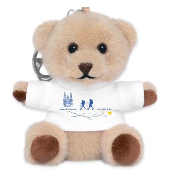 Buen Camino Santiago Route Frances - Teddy Schlüsselanhänger - Weiß - Vorne