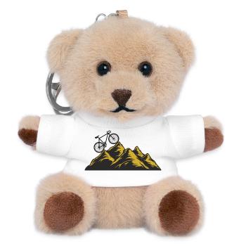 Bergabenteuer Fahrradsprung - Teddy Schlüsselanhänger - Weiß - Vorne