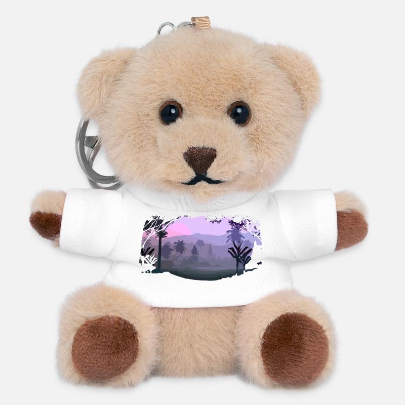 landscape - Teddy Keyring - white