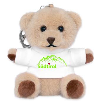 Berge, Urlaub, Südtirol - Teddy Schlüsselanhänger - Weiß - Vorne