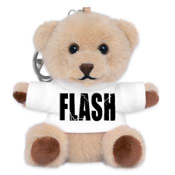 FLASH CLAIM mit Blitz - Teddy Schlüsselanhänger - Weiß - Vorne