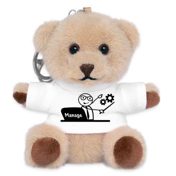 Verwalten von Office Laptop - Teddy Schlüsselanhänger - Weiß - Vorne