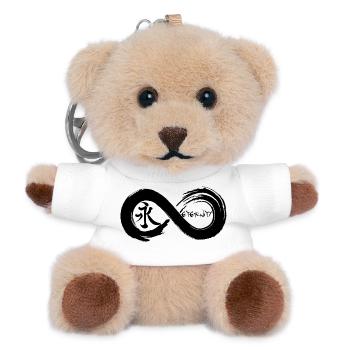 Unendliches Symbol und Ewigkeit auf Japanisch - Teddy Schlüsselanhänger - Weiß - Vorne