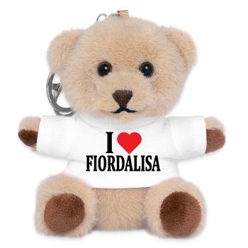 T-Shirt Ich liebe Fiordalisa T-Shirt Geschenkidee - Teddy Schlüsselanhänger - Weiß - Vorne