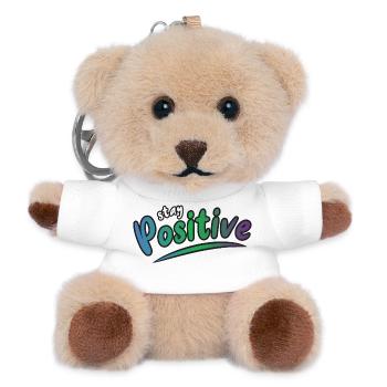Stay positive - Teddy Keyring - white - Front