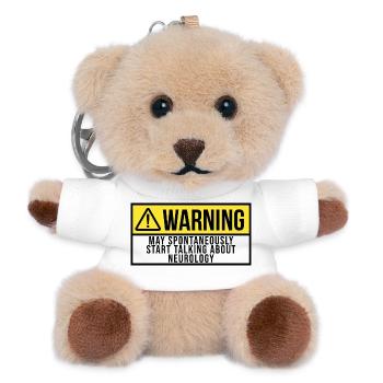 Kann spontan anfangen, über Neurologie zu sprechen - Teddy Schlüsselanhänger - Weiß - Vorne