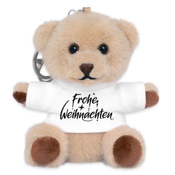 frohe weihnachten schriftart font Symbol Sterne - Teddy Schlüsselanhänger - Weiß - Vorne