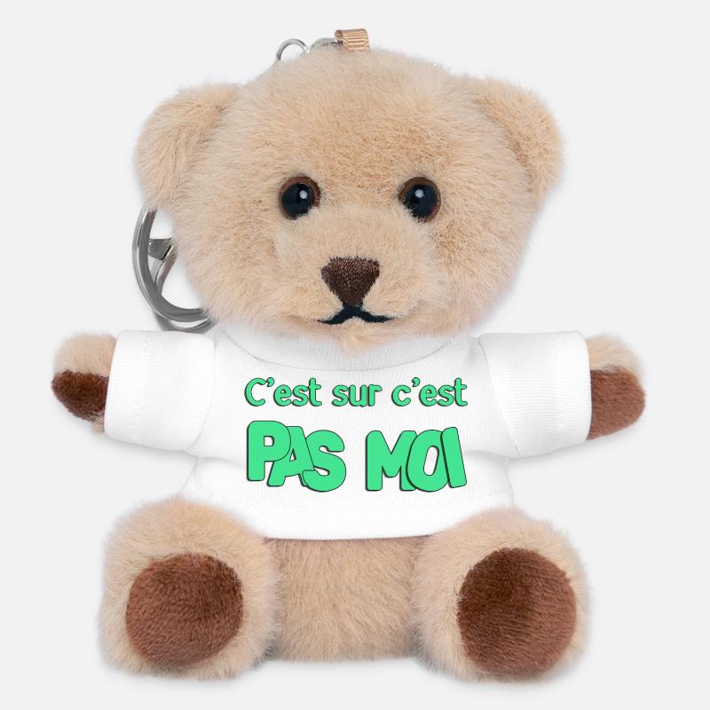 C'est sur c'est pas moi - Porte-clés ourson - blanc