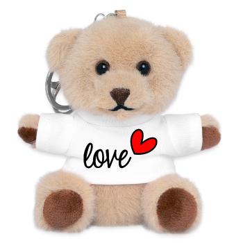 ICH LIEBE DICH. LIEBE. PAAR. GERADE VERHEIRATET. Junggesellinnenabschied - Teddy Schlüsselanhänger - Weiß - Vorne