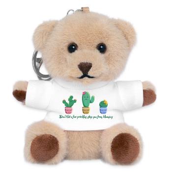 Sweet Cactus Trio - Floraison - Porte-clés ourson - blanc - Devant