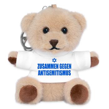 zusammen gegen antisemitismus - Teddy Schlüsselanhänger - Weiß - Vorne