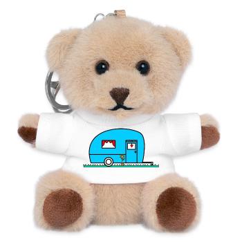 CAMPING. LAGER. ICH KANN NICHT. HUMOR. FEIERTAG - Teddy Schlüsselanhänger - Weiß - Vorne