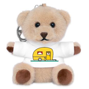 CAMPING. LAGER. ICH KANN NICHT. HUMOR. FEIERTAG - Teddy Schlüsselanhänger - Weiß - Vorne