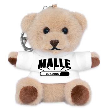 Malle loading - Teddy Keyring - white - Front