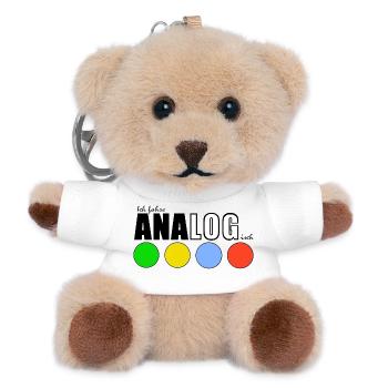 ANALOGisch - Teddy Schlüsselanhänger - Weiß - Vorne
