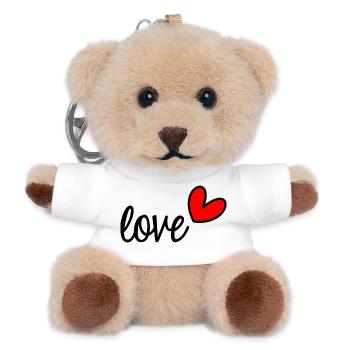 HEART. HAPPY BIRTHDAY. HAPPY BIRTHDAY - Teddy Keyring - white - Front