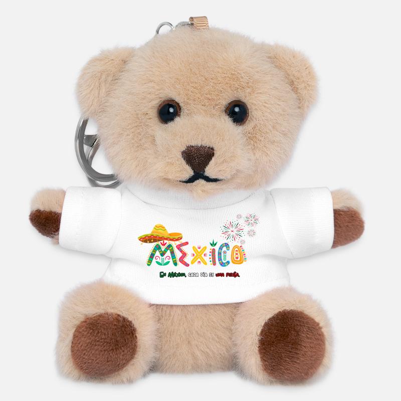 Mexico City - Teddy Keyring - white