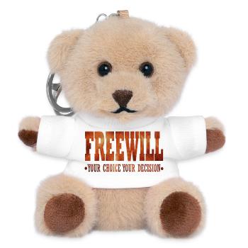 FreeWill - Teddy Keyring - white - Front