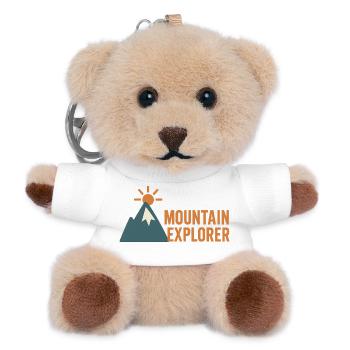 Abenteuerlicher Bergsteiger Motiv - Teddy Schlüsselanhänger - Weiß - Vorne