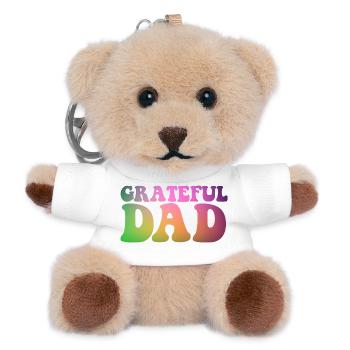 Grateful Dad Funny Father's Day Grateful Dad - Teddy Keyring - white - Front